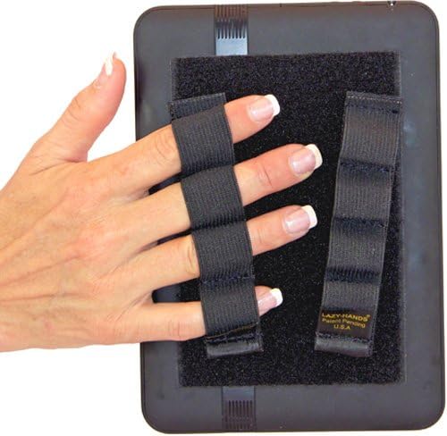 Miniatura 6 de LAZY-HANDS Empuñaduras de 4 bucles (2 empuñaduras) para lectores electrónicos - se adapta a la mayoría (negro)