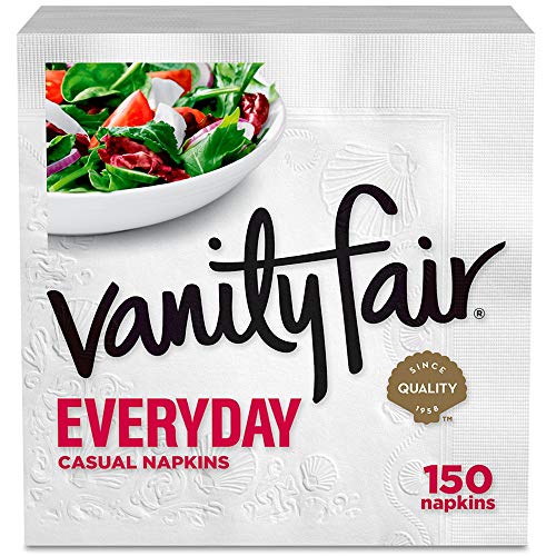 Vanity Fair Everyday White Napkins – 2-Ply Paper, 800 Count Bulk Pack