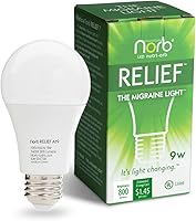 Vista 9 de Norb RELIEF - Bombilla de luz verde para alivio de migraña, apoyo probado sin medicamentos para el dolor de migraña. Patentado en Estados Unidos
