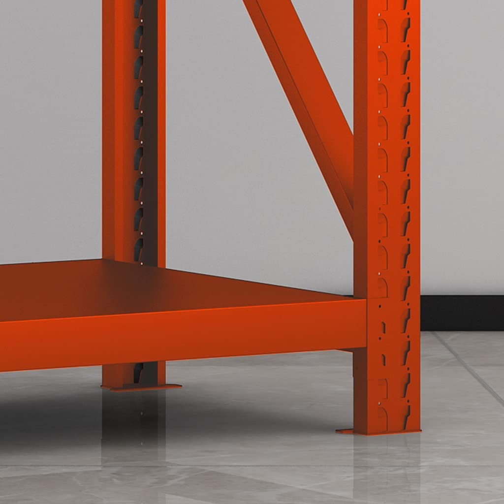 Estante de Almacenamiento de Acero Resistente, estantes de Garaje Ajustables de 4 Niveles, estantería de Almacenamiento de Metal, estantería para el hogar/Oficina/Dormitorio (A 120 * 50 * 180 cm)