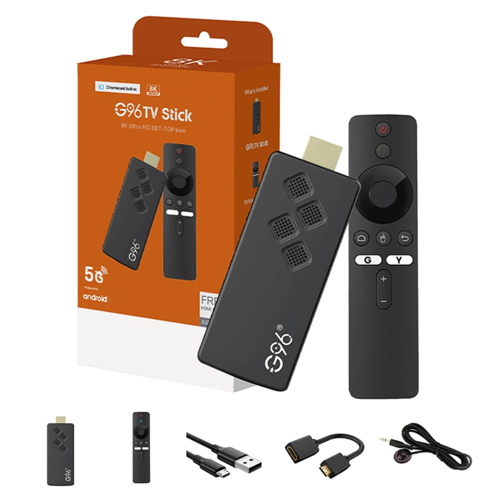Smart TV Stick, Android 13, Support Chromecast, WiFi, HDMI,H.264,HEVC H.265,Bluetooth, Netflix, Youtube, with Voice Remote, H313 Quad-Core,4K Ultra HD (2+8G+Voice Control)