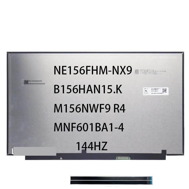 Schermo LCD da 15,6" 144Hz NE156FHM-NX9 B156HAN15.K M156NWF9 R4 MNF601BA1-4 Compatibile for Lenovo Legion 5 15APH9 5 15IRX9 Display Matrix Panel