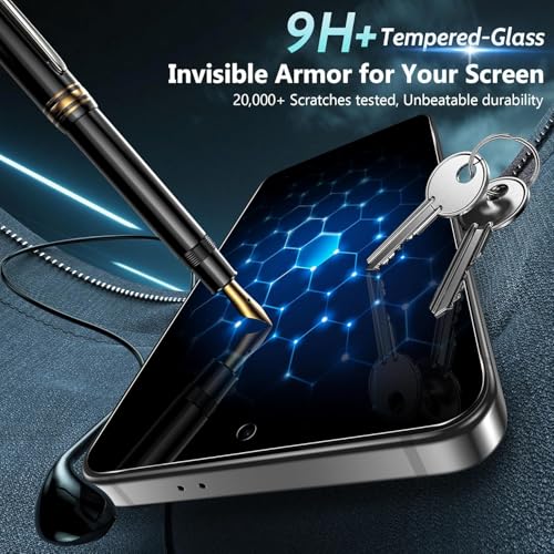 Image of NISHTECH 100% Fingerprint Unlock Support Privacy Tempered Glass for Samsung Galaxy S22, S23 5G Anti-Spy, Anti-Glare Screen Protector, Full Coverage, 9H Hardness With Installation Kit