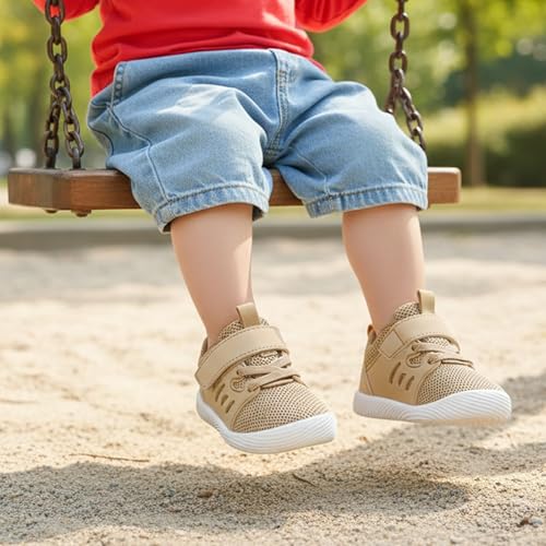 Image of MORENDL Toddler Sneakers Baby Boys & Girls Barefoot Shoes Lightweight Breathable Walking Running Tennis Athletic Sport Shoes
