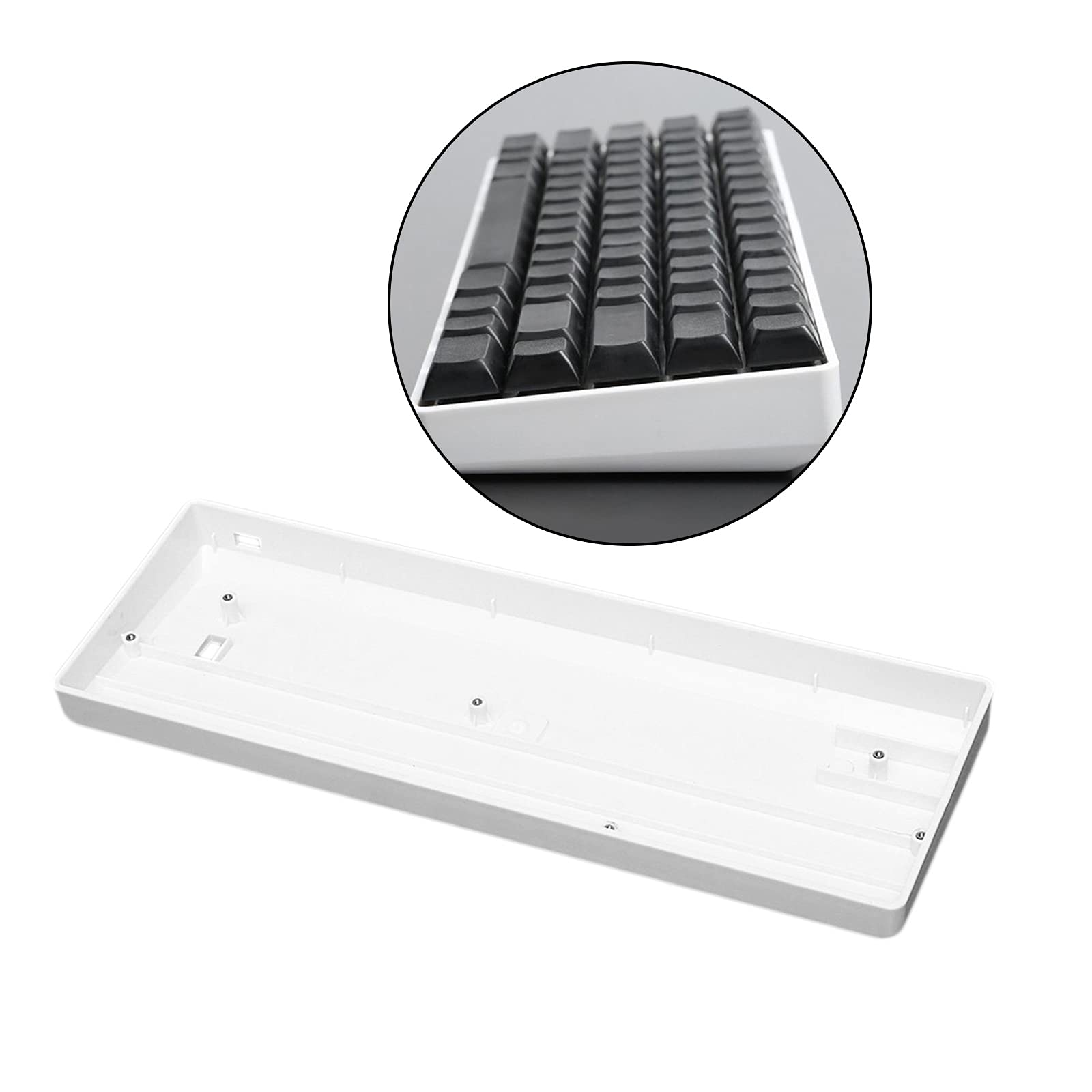 Amazon.co.jp: GH60 P2 対応 60% プラスチック キーボード ケース, 白