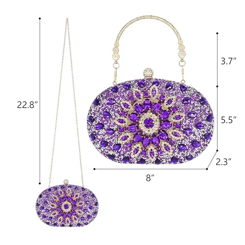 Image of MAIRLOM Rhinestone Clutch Purses for Women Evening Bag Sparkly Handbag | Diamond Clutches Purse Glitter Crystal Gemstone Shoulder Bags Luxury Handbags for Wedding Formal Party Prom