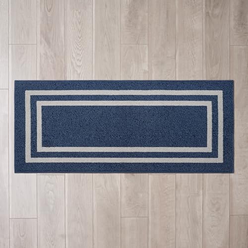 Creative Home Ideas Tufted Runner Rug 26x72 Denim & Grey