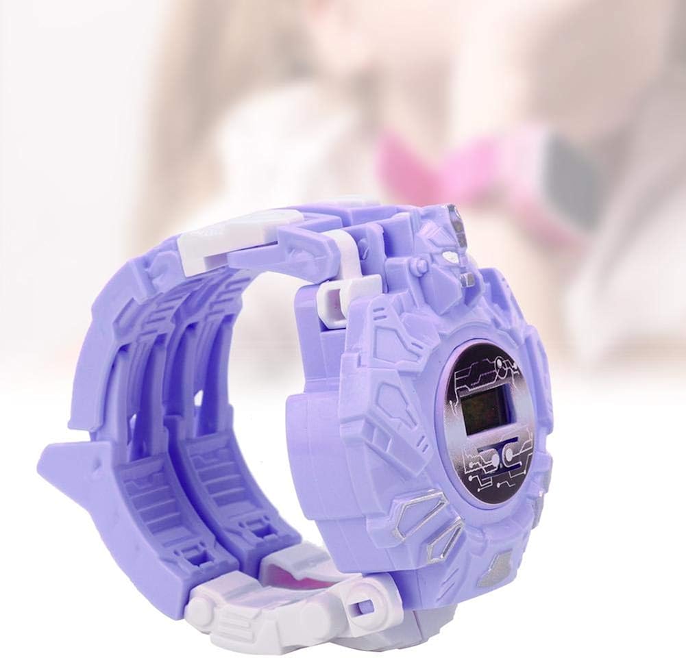 2 in 1 Electronic Wrist Watch Robot Toy for Children Collection Watch Gift for Boys and Girls 3 Years and Above (Purple) - Image 3