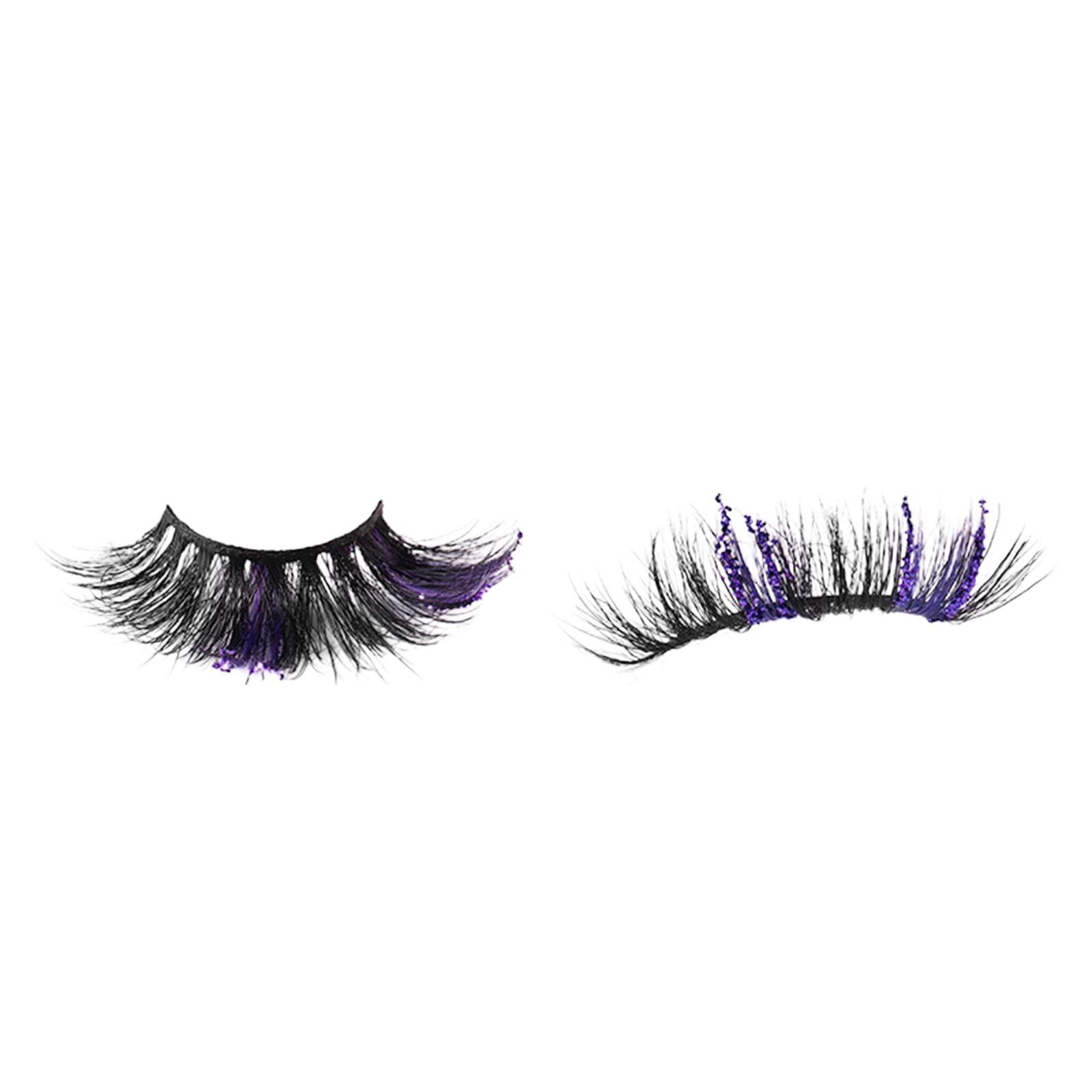 cdar Colored Lashes Color False Eyelashes Extensions 5D Festival Decoration Fake Eyelashes Purple
