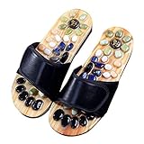 ZXW Foot Massage Slippers | Pebble Acupressure Foot Massage Shoes | Home Men and Women Couple Summer Summer Slippers-Level 1 Pain: Slight Pain