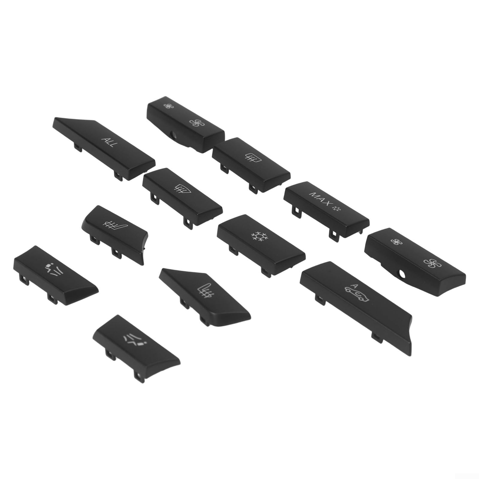 Compatibile con BMW Serie 5 F07 F10 F11 Serie 6 F06 F12 F13 Serie 7 F01 F02 F03 F04 Interruttore di Controllo Riscaldamento AC Set Nero 12 Pezzi