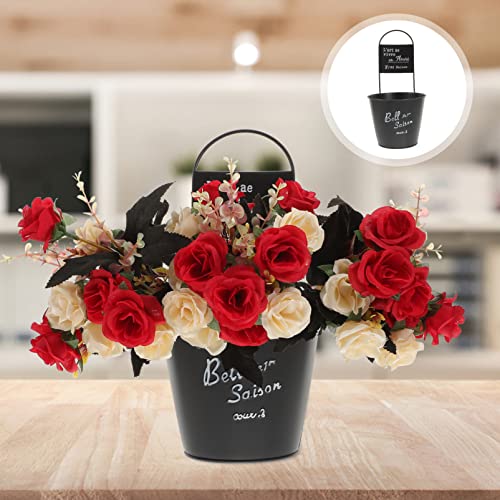 Pot de fleurs rétro en fer forgé durable au design intemporel - 6