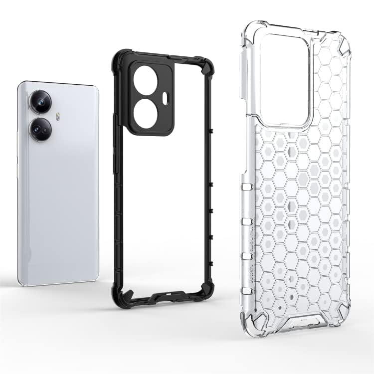 Image of Prime Retail Hard PC Back Case Cover for Realme 10 Pro+ /10 Pro Plus 5G Anti Slip Ultra Thin Shockproof Reinforced Corners (Transparent)