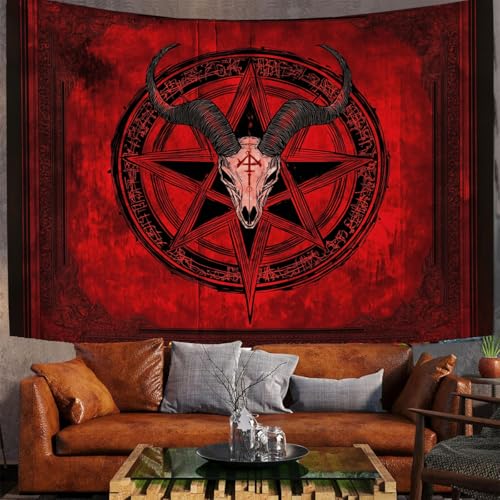Tapiz de pared de Halloween con fondo de demonio para fotografía de fiestas y salón