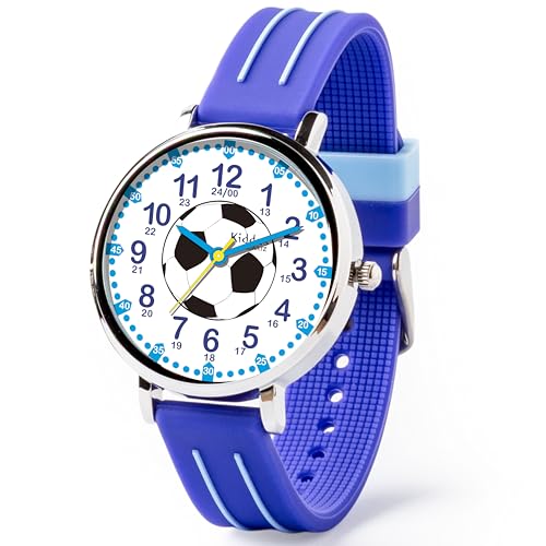 Kiddus Lernuhr für Kinder, Analoge Armbanduhr für Jungen und Mädchen ab 5 Jahren, 3ATM und 5ATM, Erste Uhr mit Stunden und Minuten, Lernspielzeug Geschenk für Kinder