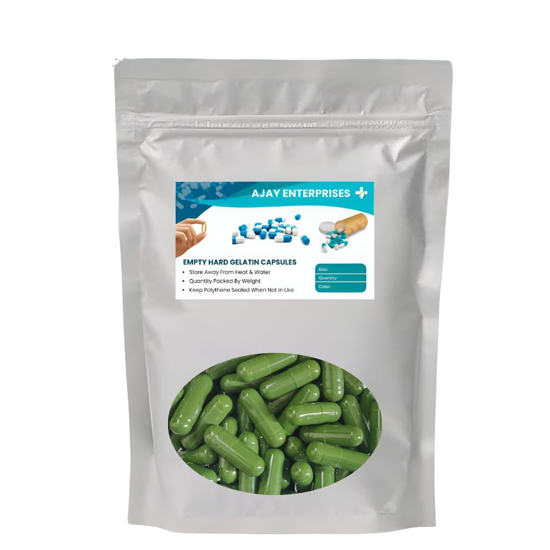 AJAY ENTERPRISES Empty Gelatin Capsules, (Pack of 500) (Light Green, SIZE 2 (250 MG))-image-20