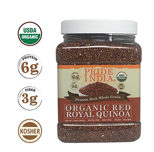 image for Pride Of India - Organic Red Royal Quinoa - 100% Bolivian Superior Gra