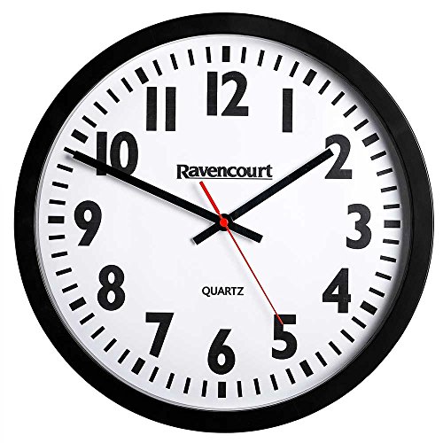 Horloge murale à quartz de 35 cm idéale pour le salon et la cuisine