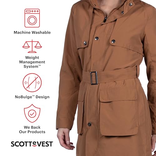 SCOTTeVEST Rhonda Jacket for Women - 20 Hidden Pockets - Water Repellent Trench Coat for Travel & More2