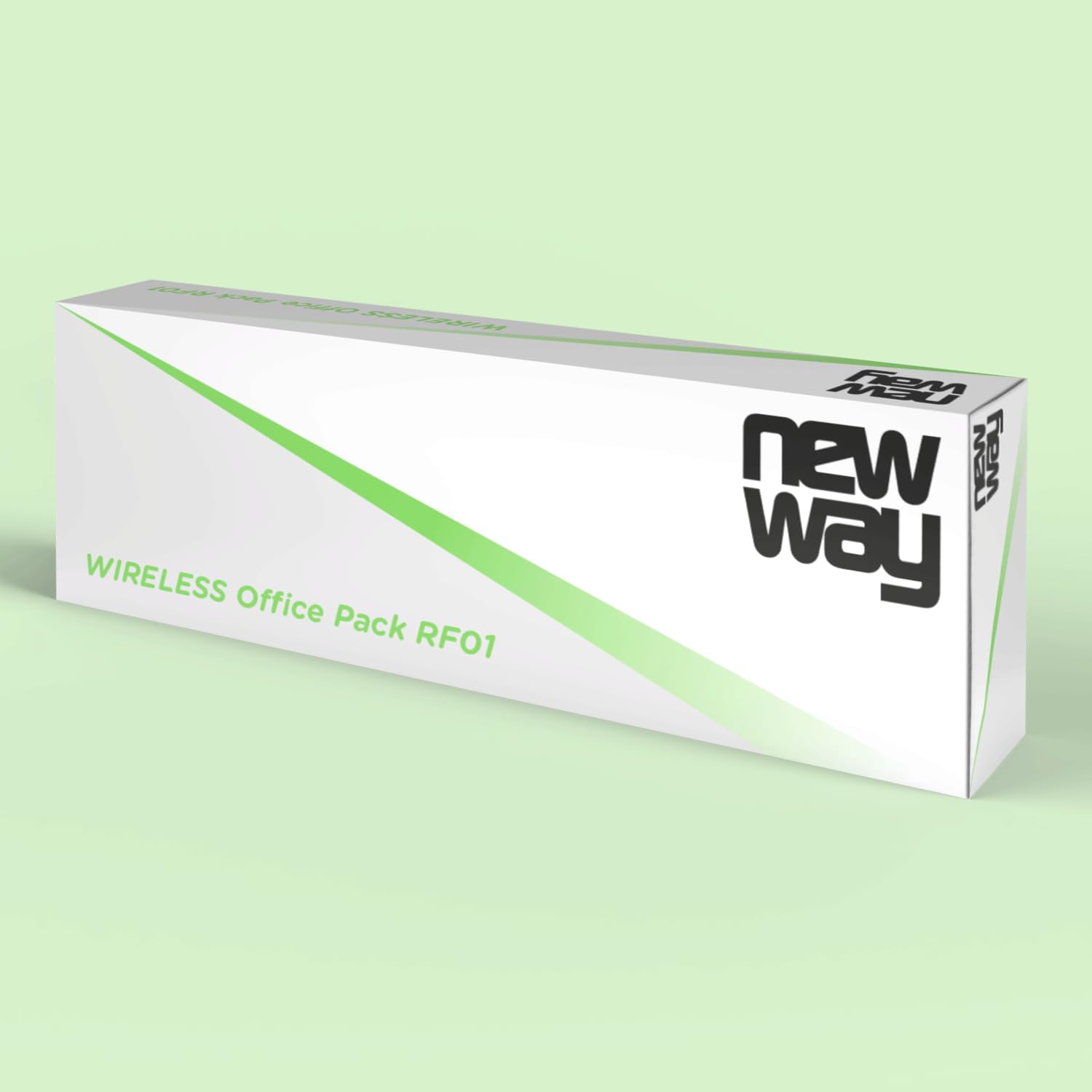 NEWWAY – Pack RF01 Tastiera Mouse Wireless con Tappetino – Tastiera AZERTY 97 Tasti 13 Scorciatoie – Mouse WiFi 2.4 GHz 4 Tasti – Ricevitore USB – Bianco