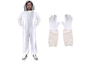 Beekeeping Suit Bee Mask, Professional Ventilated Fence Veil Mask for Beekeepers, Heavy...
