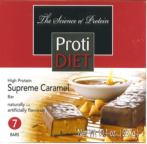 Protidiet Supreme Caramel (with Chocolate) High Protein Bars (Box of 7)