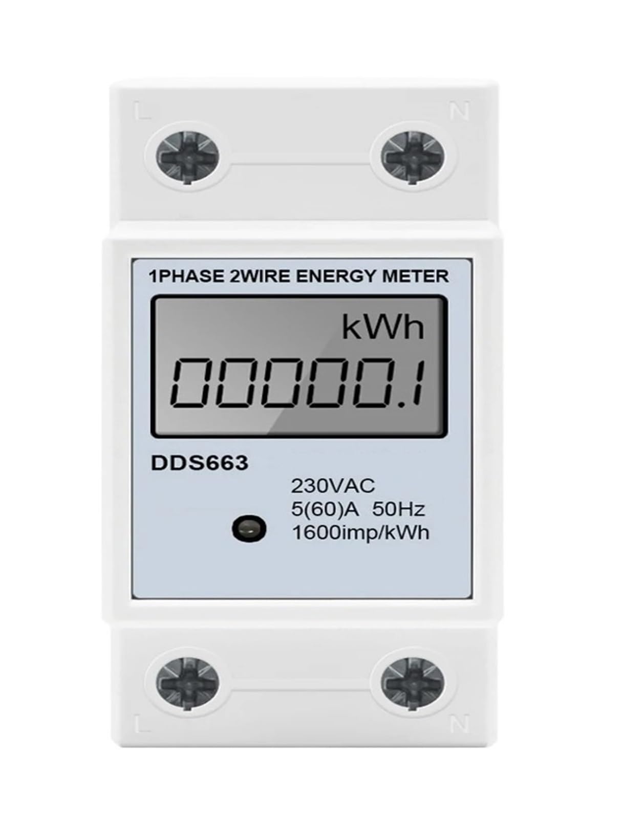 TBZOQAID Energy Meter Digital Display Single Phase Electric AC Watt-Hour Test Meters Din Rail