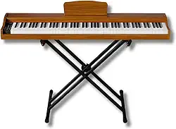 Piano Digital Bivolt C/Pedal Elétrico Suporte Marrom Waver