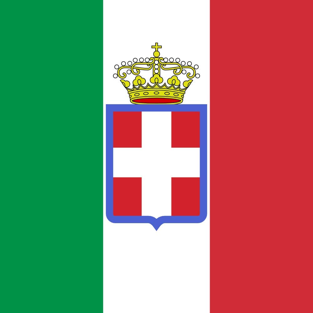 Drapeau XL Italy 1860 Royaume d'Italie pavillon historique Armée Royale italienne