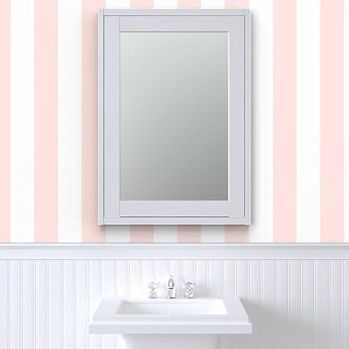 Miniatura 9 de Spoonflower Papel tapiz autoadhesivo de 3 x 2 pies, papel tapiz digital moderno a rayas rosas suaves