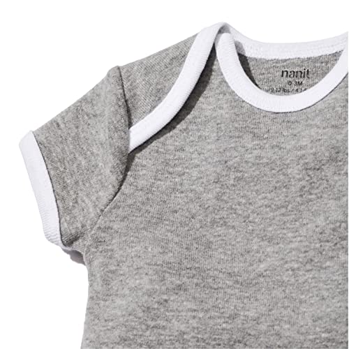 Nanit Sleep Wear Short Sleeve Bodysuit - 9M Heather Grey - image 2