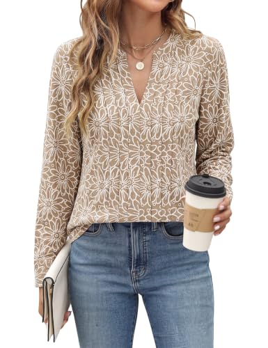 Image of Blooming Jelly Women's Long Sleeve Blouses Dressy Casual Business Work Tops