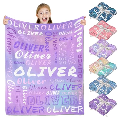 Image of PUREFLY Ships Next Day-Personalized Blanket for Kids- Custom Blanket with Name for Teen Girls and Boys, Birthday Gifts for Women and Men, Customized Flannel Throw, Christmas Blankets Gifts for Baby