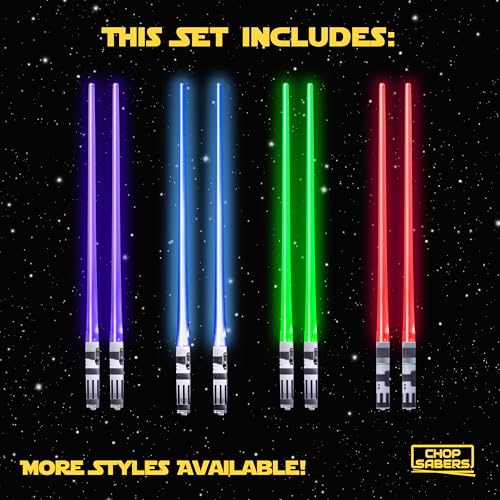 Image of LightSaber Chopsticks Light Up Saber Led (4 Pairs, Red Blue Green Purple)
