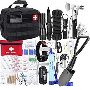 Survival Kits Camping kit – Tactical Gear Accessories Molle Attachments Survival Kit EDC Military First Aid Kit Emergency Bugout Bag Gifts for Men Carlebben
