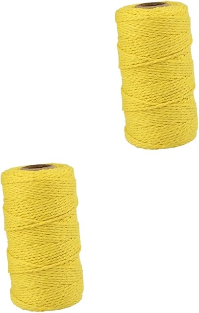 SEWACC 2pcs Woven Tapestry Natural Twine Hand Decor 2mm Macrame Cord Cotton String Cotton Twine 2mm Cotton Thread Cotton Rope Gift Tag Rope 2mm Cotton Rope Mosaic Rope Tag Rope Lace