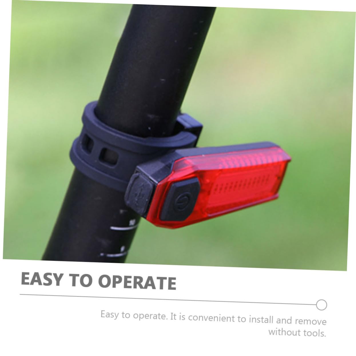 Toddmomy USB Rechargeable Bike Tail Light Lightweight and Portable Night Riding Safety Lamp for Enhanced Visibility Durable Plastic Construction for Mountain Biking and Outdoor