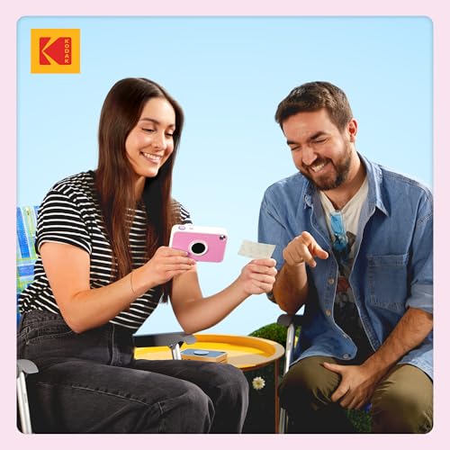 Kodak Printomatic+ Fotocamera Digitale Istantanea 10MP Con Led Rgb, Stampa Foto A Colori Su Carta Zink 2X3” – Rosa - 9