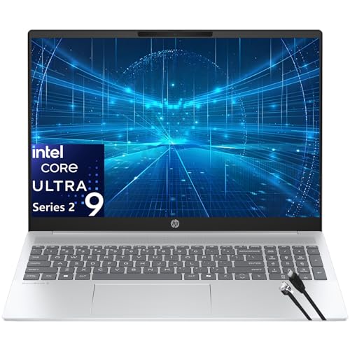 HP OmniBook AI Laptop Computer | Intel Ultra 9 285H | 32GB RAM, 1TB SSD | 16” Touchscreen | Long Battery Life and Fast Charging | 13 Tops NPU | Office 365 | Windows 11 Home | Type C RJ45 Cable