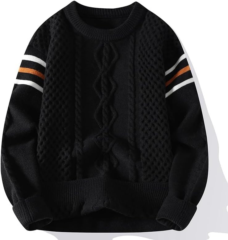 メンズ ニット プルオーバー 円形ネック 長袖 春秋 綿混 ローゲージ 無地 カジュアル 韓国スタイル リブ裾 機洗可 (绿色,XL