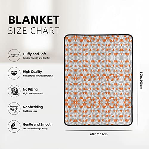 Couverture imprimée triangles flanelle super douce 152x203cm - 8