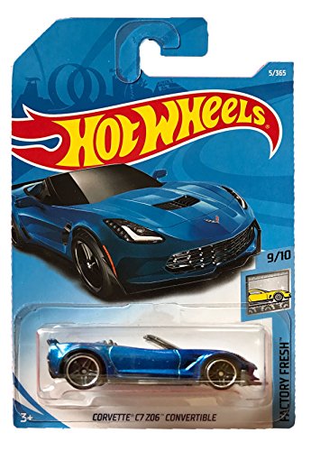 Hot Wheels 2018 Corvette C7 Z06 Convertible 1:64 Azul miniatura 1