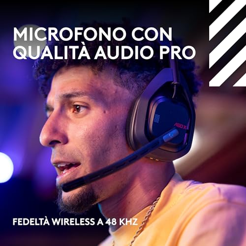 Astro A50 X LIGHTSPEED, Cuffia con microfono gaming wireless + base, PRO-G GRAPHENE, PLAYSYNC su Xbox Series X|S, PS5, PC/Mac, Nintendo Switch 2, Bluetooth, Passthru HDMI 2.1 - Nero - Cuffia gaming - Immagine 6