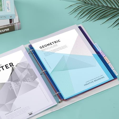 Séparations à onglets avec poches de rangement plastique durable - 5
