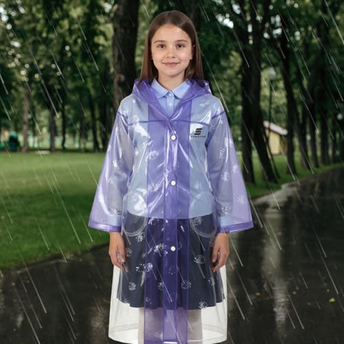 Image of Amazon Brand - Symactive Kids PVC Hooded Raincoat with Adjustable Hood