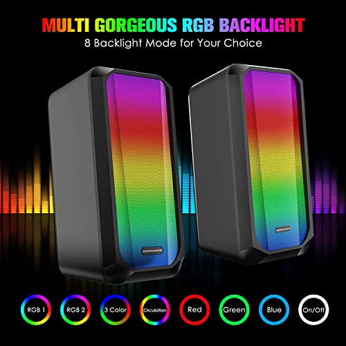 Wireless Gaming Keyboard Mouse And Wired Computer Speaker With Rainbow Rgb Backlit Rechargeable Battery Metal Mechanical Ergonomic Waterproof Dustproof Removable Palm Rest For Laptop Pc Gamer(Black) #TOP6