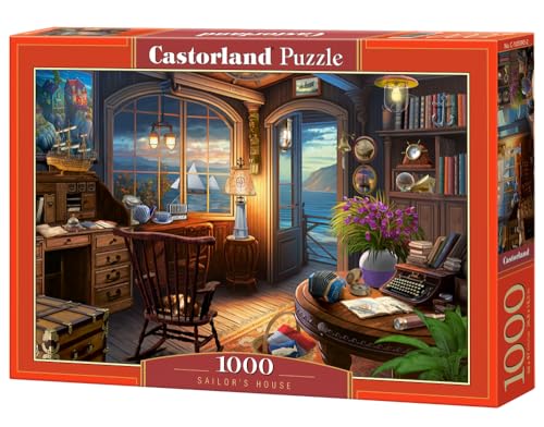CASTORLAND Puzzle de 1000 Piezas, Casa del Marinero, Rompecabezas Romántico, Vista al Océano, Puzzle para Adultos, Castorland C-105090-2