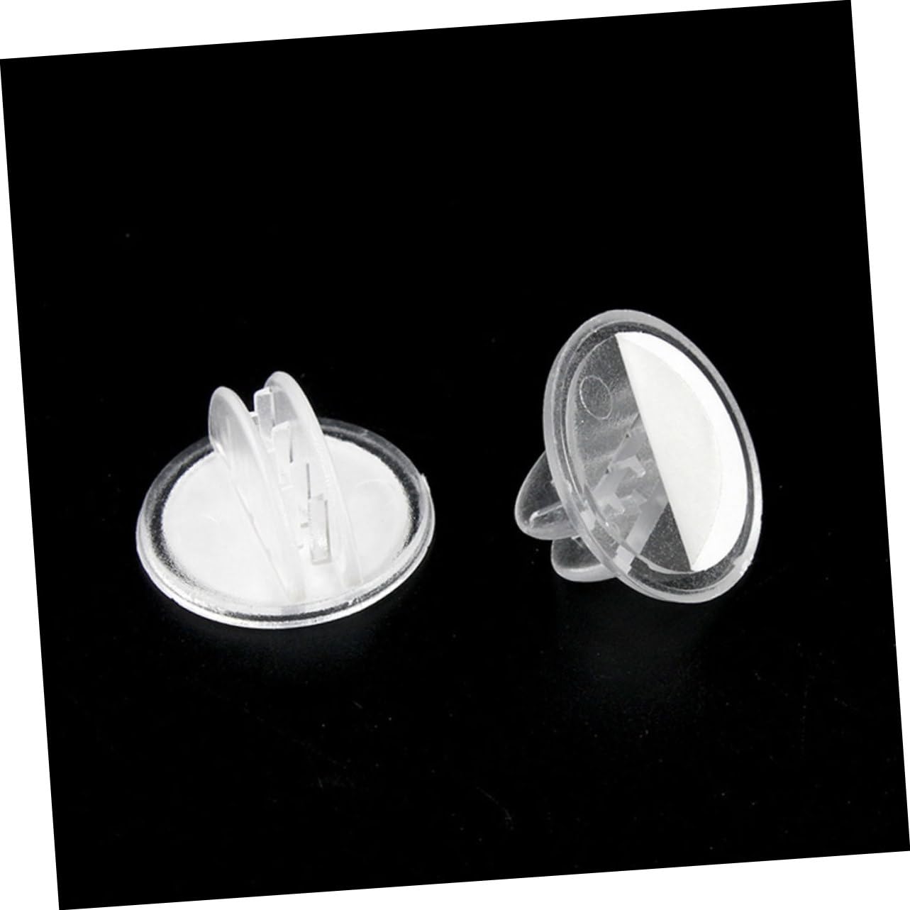 Angoily 25 pièces Pince-étiquettes Plastique Transparentes Adhésives pour Affichage de Marchandises Support Solide pour Étiquettes de Prix Lot de Clips Étiquette pour Petits Objets Bureau