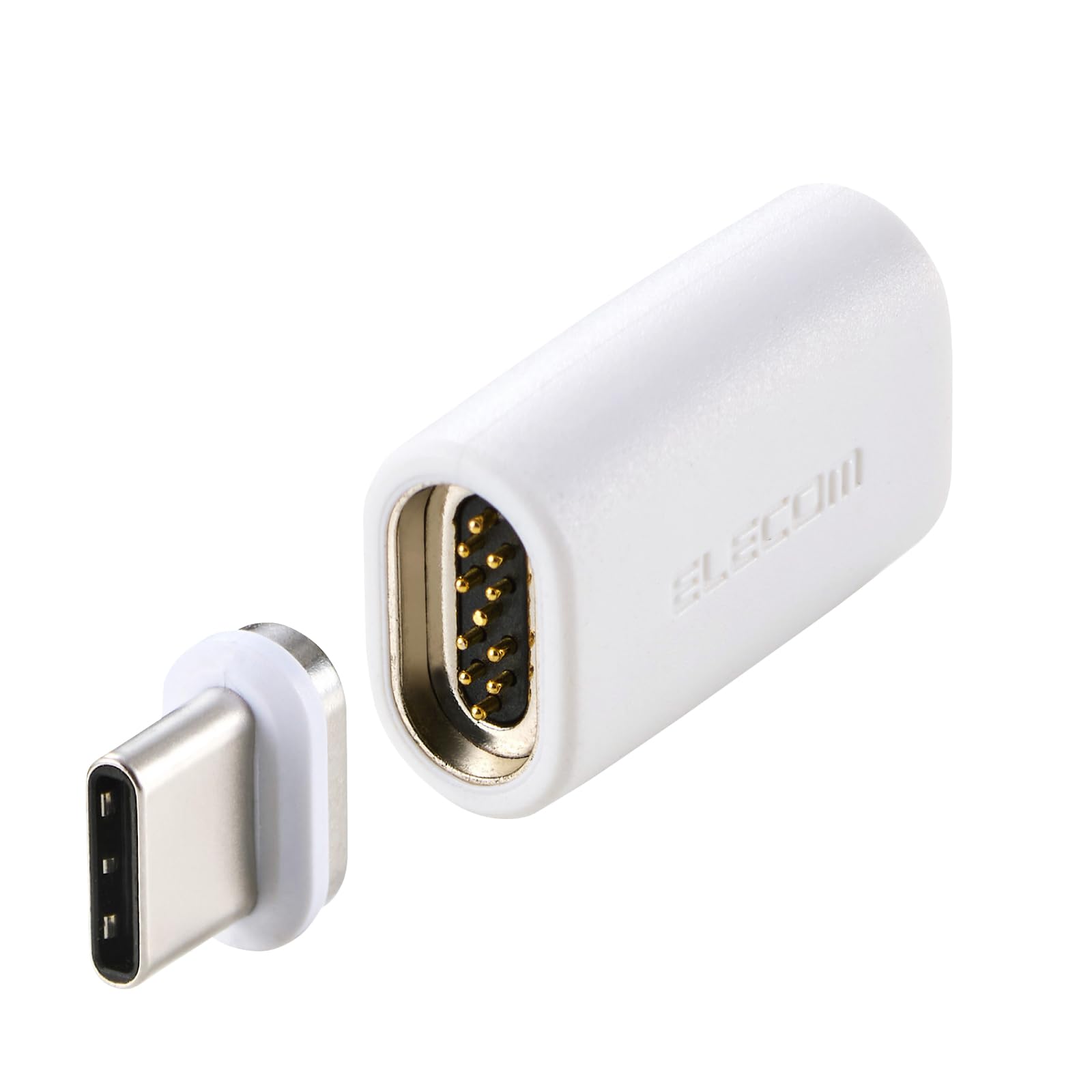 エレコム マグネット 変換アダプタ USB Type C ケーブル ストレート…