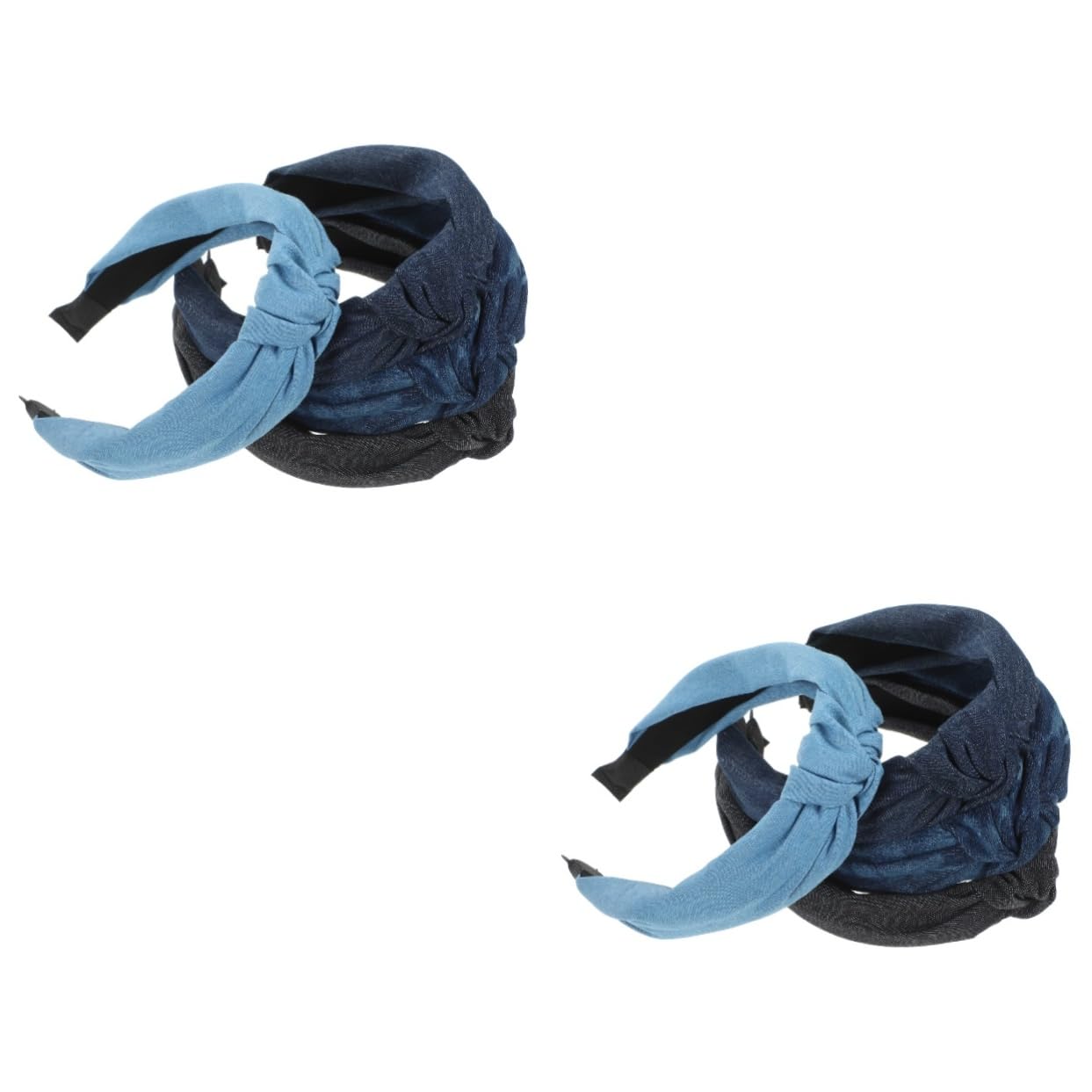 FRCOLOR 8stücke Teiliges Knotted Denim Haarbänder Für Damen Und Mädchen Kopfaccessoires Weichem Für Arbeit Und Besondere Anlässe